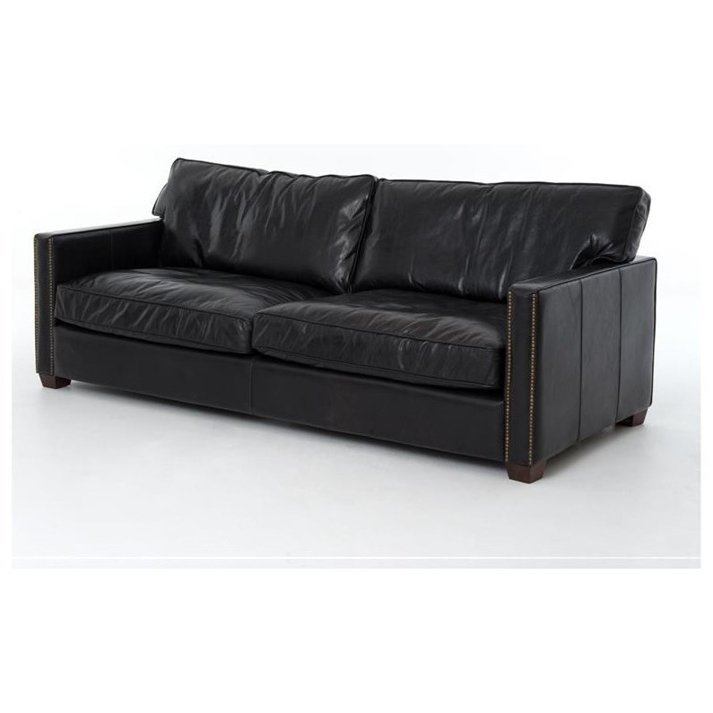Four hands carnegie collection old clearance saddle black larkin club chair